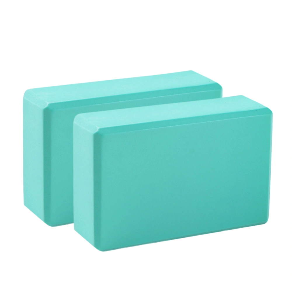 2PCS EVA Material Yoga Brick Thickening Fitness Yoga Brick Yoga Dance Practice Brick Multi-purpose Yoga Dance Supplies for Home Women Use Blackish Green