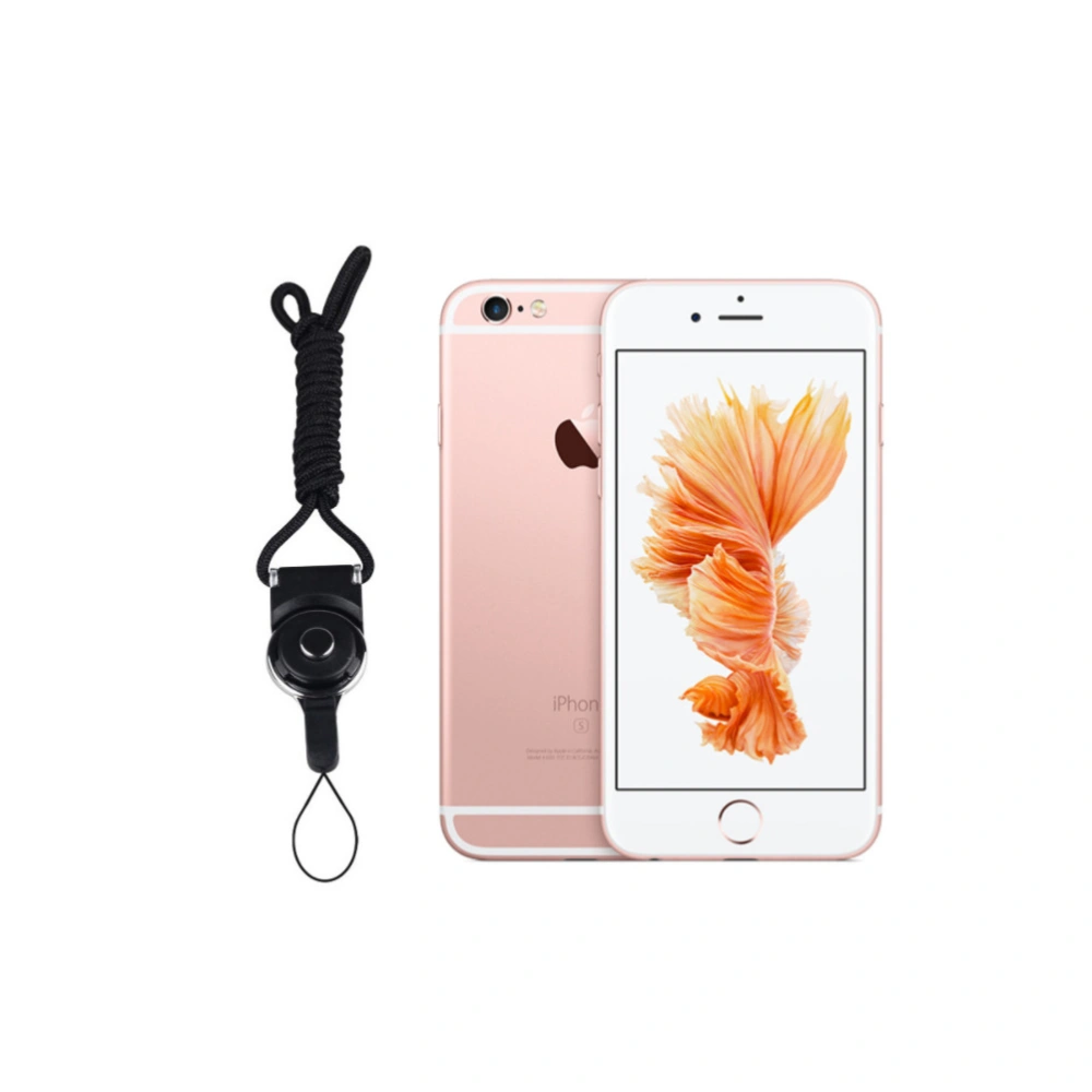 2Pc 2 in 1 Detachable Rotating Ring Buckle Long Hanging Rope Neck Hanging Rope for Mobile Phone