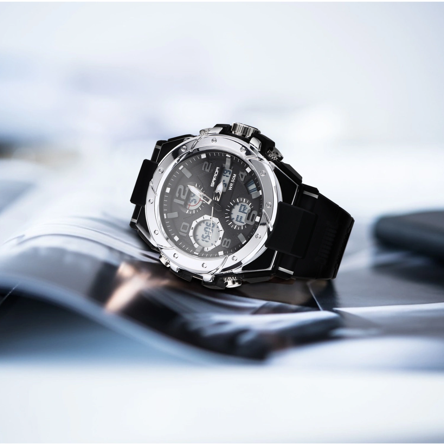 Outdoor Sports Watch Multifunctional Wrist Watch Waterproof Luminous Watch
