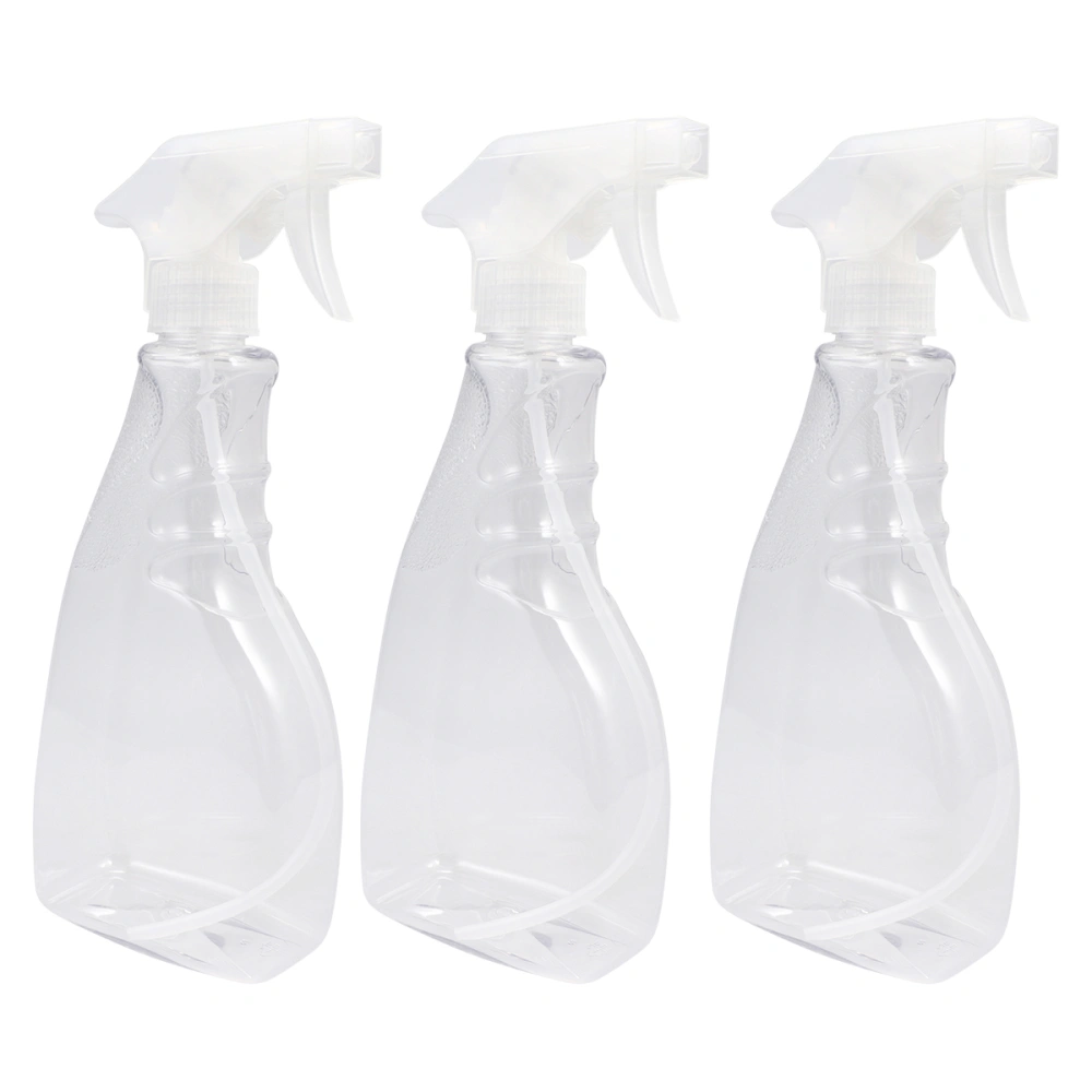 3pcs Plastic Spray Bottle Practical Small Sprayer Water Sprayer Detergent Refillable Bottle for Home Garden Outdoor (Trasparent)