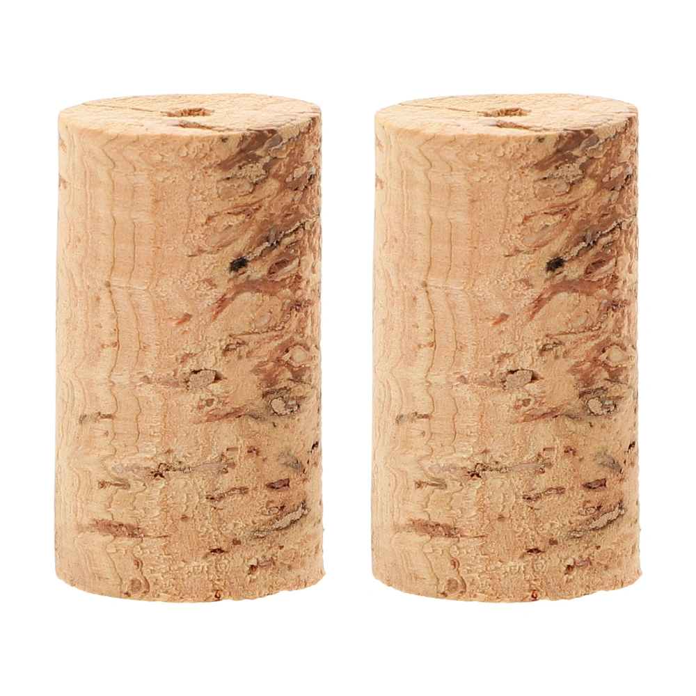 2Pcs Practical Wooden Flute Cork Plugs Flute Repair Accessories (Khaki)