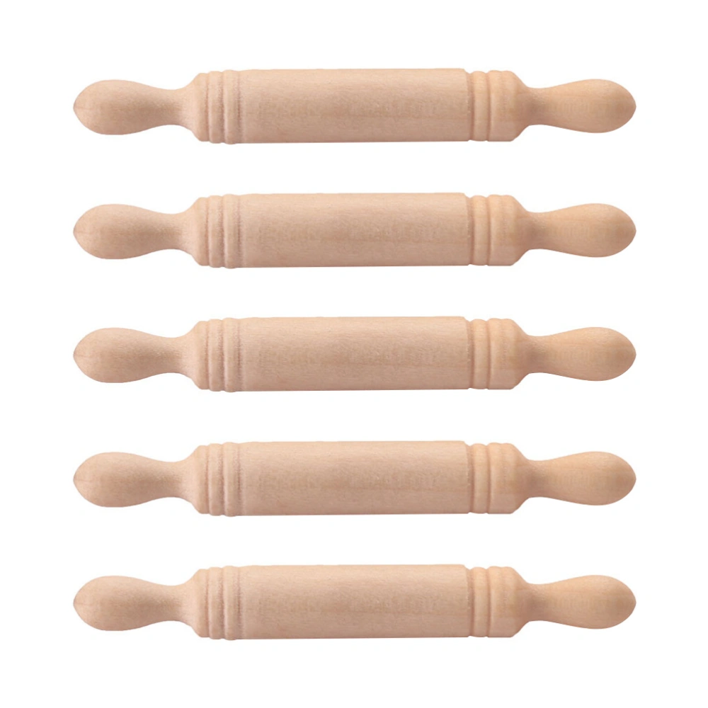 5pcs Miniature Rolling Pin Models Mini House Decorative Rolling Pin Mini House Decor