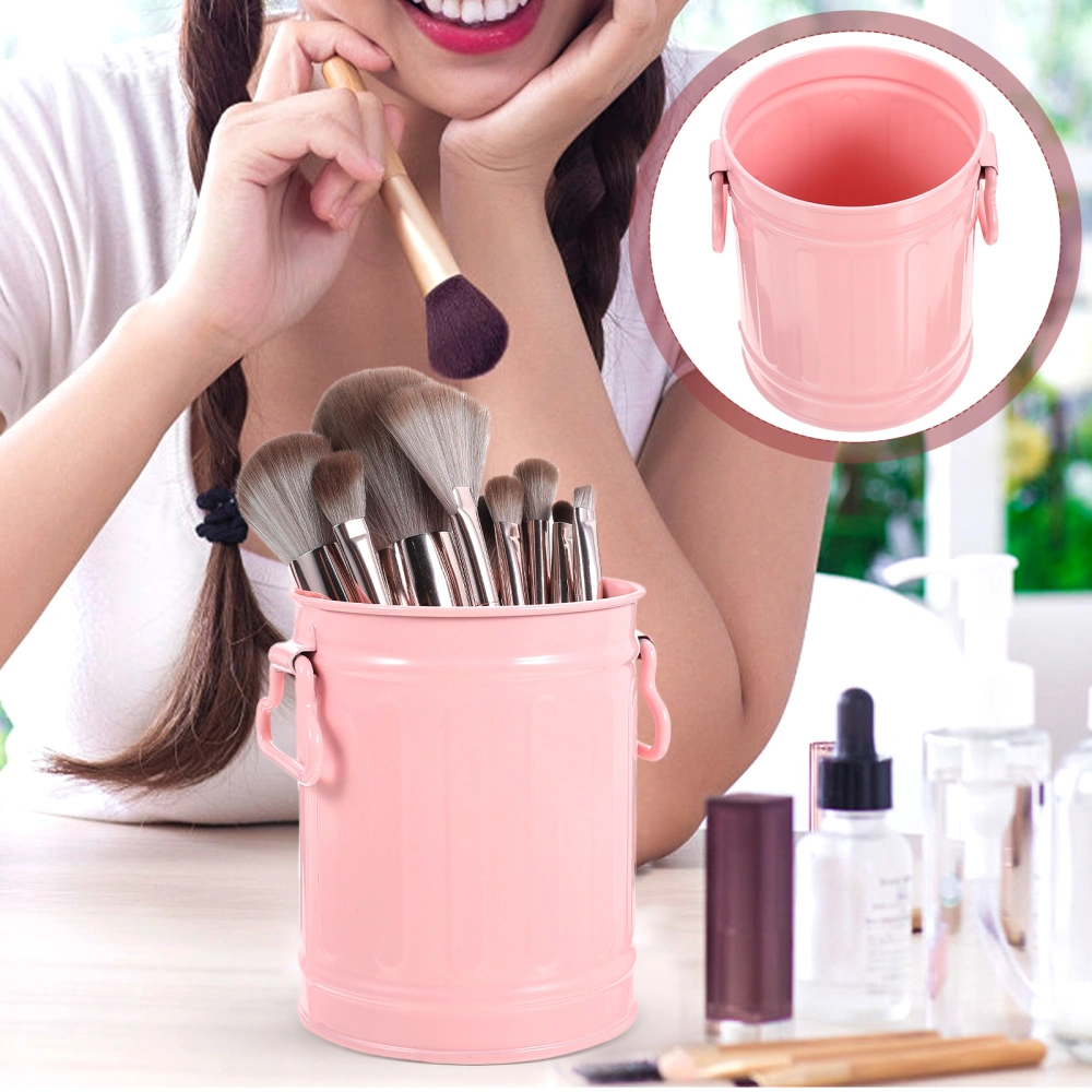 Desk Trash Can Trash Container Garbage Can Iron Pencil Makeup Brush Holder