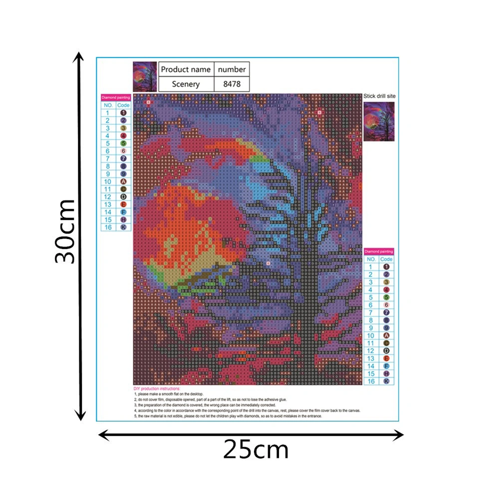 Beads Painting Scenery Picture Painting by Diamond Cross Stitch Kit Craft Supplies 8478