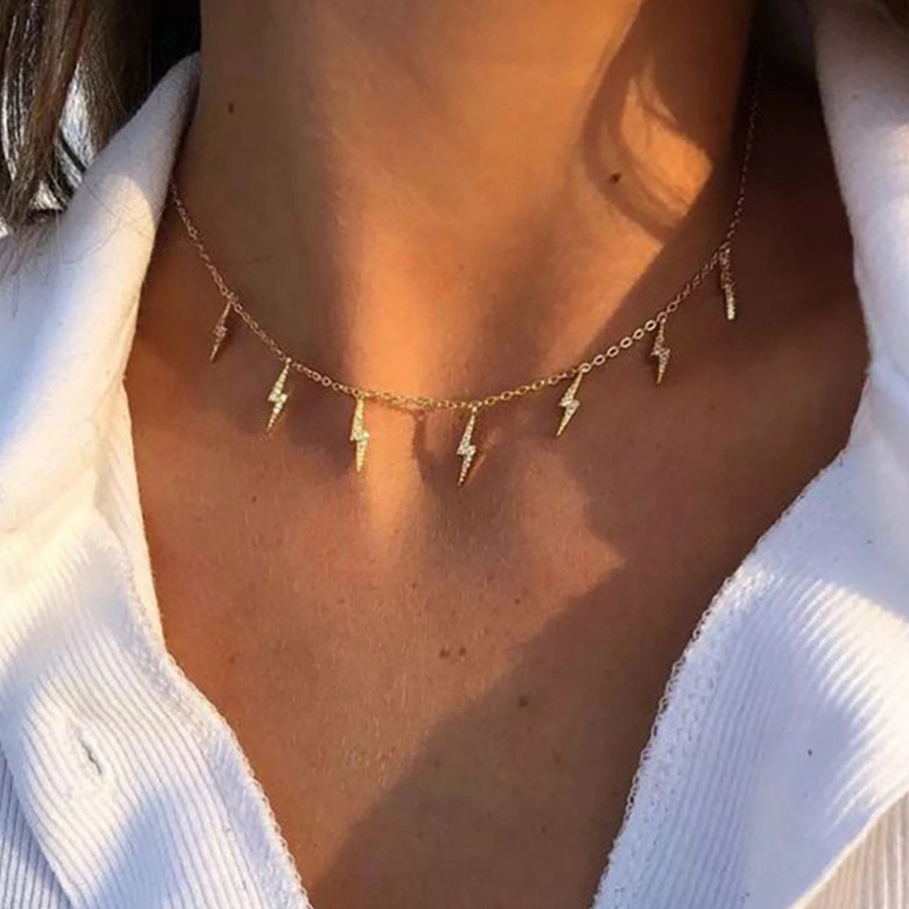 1pc Girl Collarbone Chain Necklace Stylish Necklace Fashion Accessory