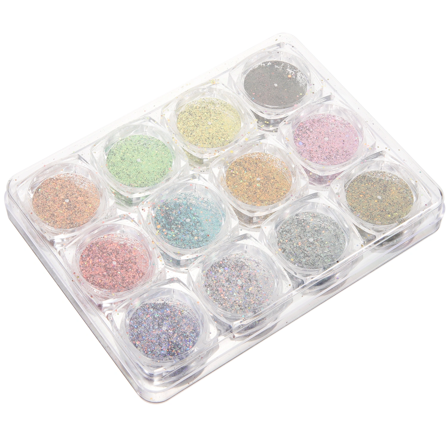12 Boxes Glitter Nail Charms Nail Arts Make Up DIY Nail Decoration Nail Sequins for Nail Art