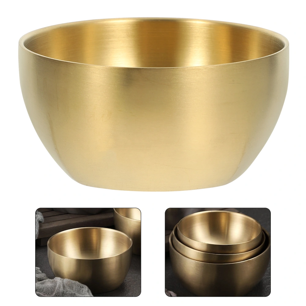 Korean Style Rice Bowl Stainless Steel Rice Bowl Heat-resistant Soup Bowl Kitchen Supply