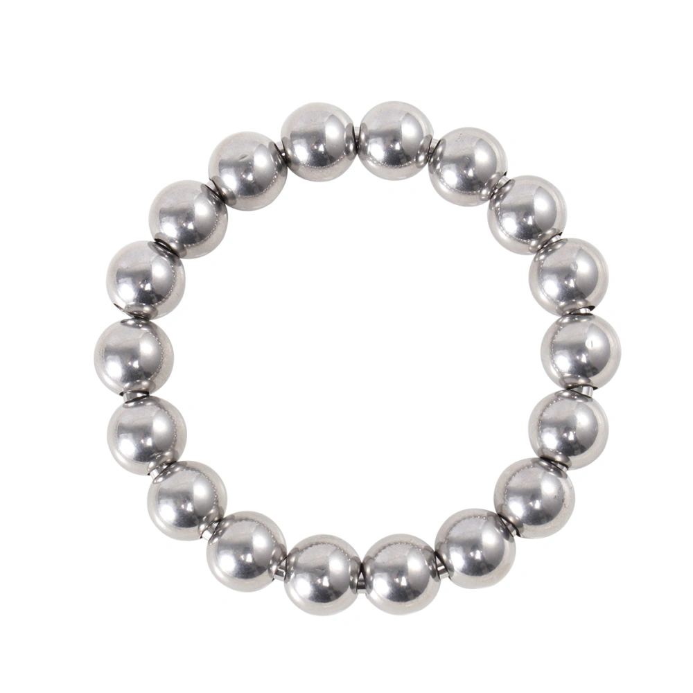 29mm Inner Diameter Adults Connected Beads Stainless Steel Penis Rings Fixing Size Locking Sperms Rings Prolonging Climax Sex Toys for Men Males (Silver)