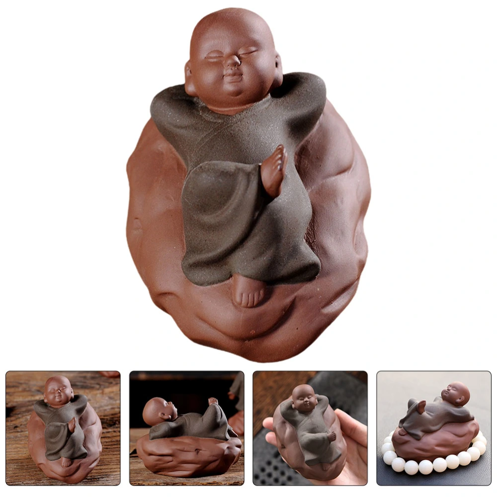 Little Monk Figurine Small Buddha Monk Statue Decoration Zen Figurine Ornament