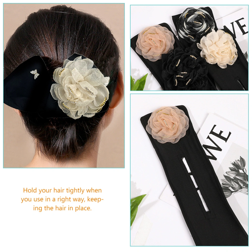 4pcs Flower Hair Bun Maker Hair Donuts Shaper Lazy Hair Curler Hair Styling Tool