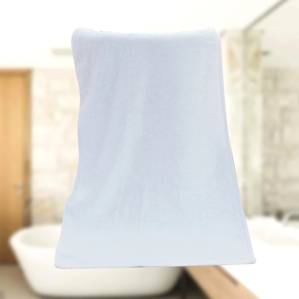 Cotton Thicken Towels Bath Weak Towels Hand Washcloths Water Absorption Towels for Home Hotels Barber Shops Beauty Salon (White)