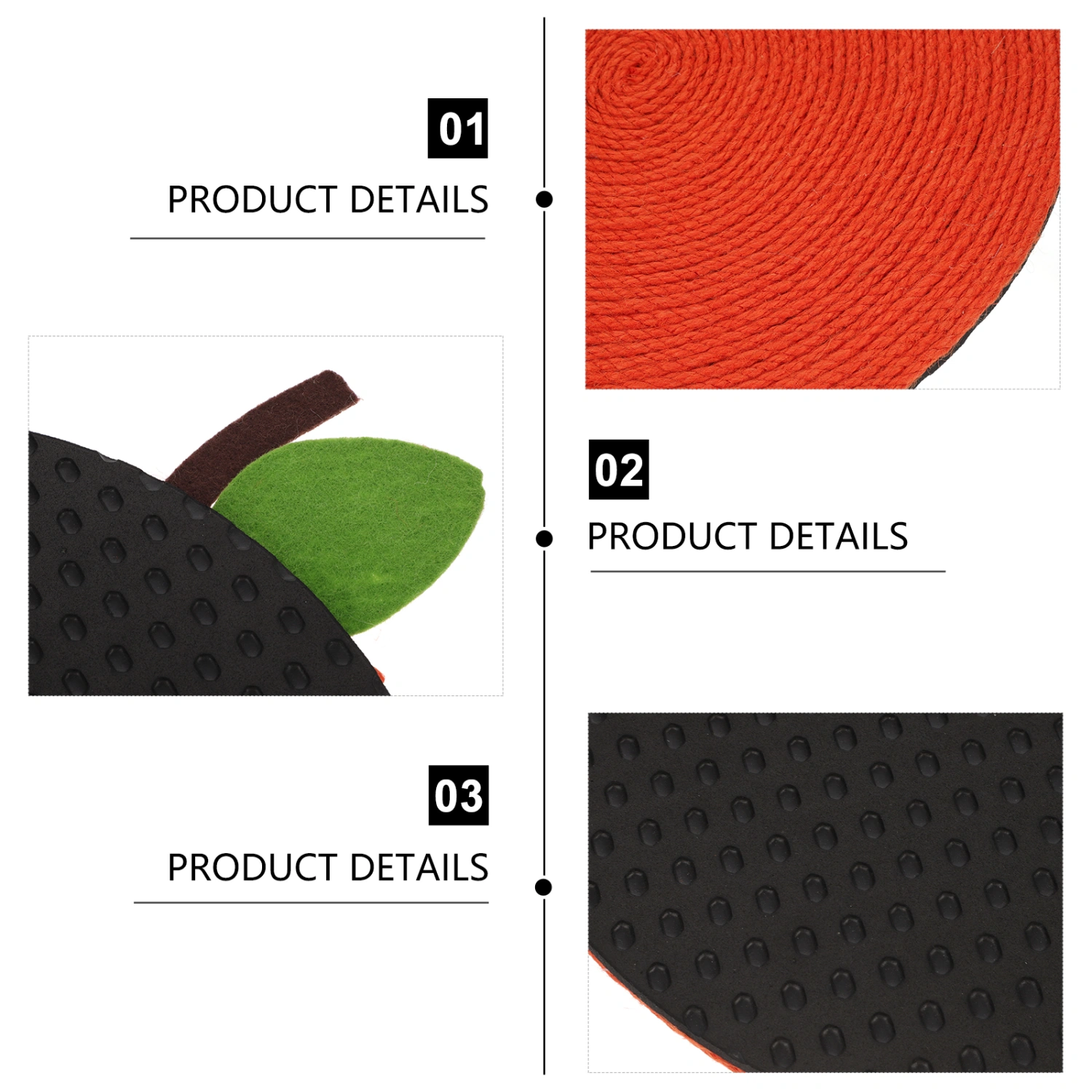 1Pc Cat Scratching Mat Cat Scratcher Pad Orange Shaped Scratching Board