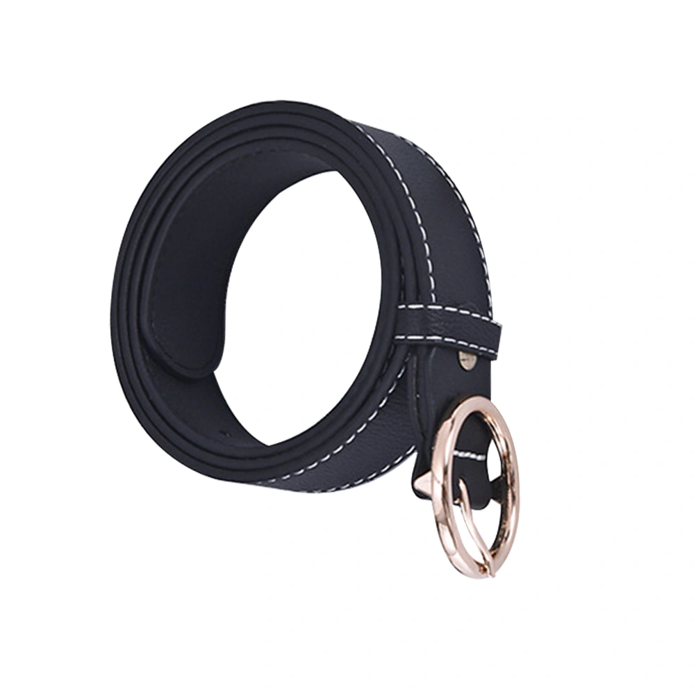 Simple Versatile Belt Women Waistband Jeans Pants Holder for Woman Girl Lady (Black, 95cm)