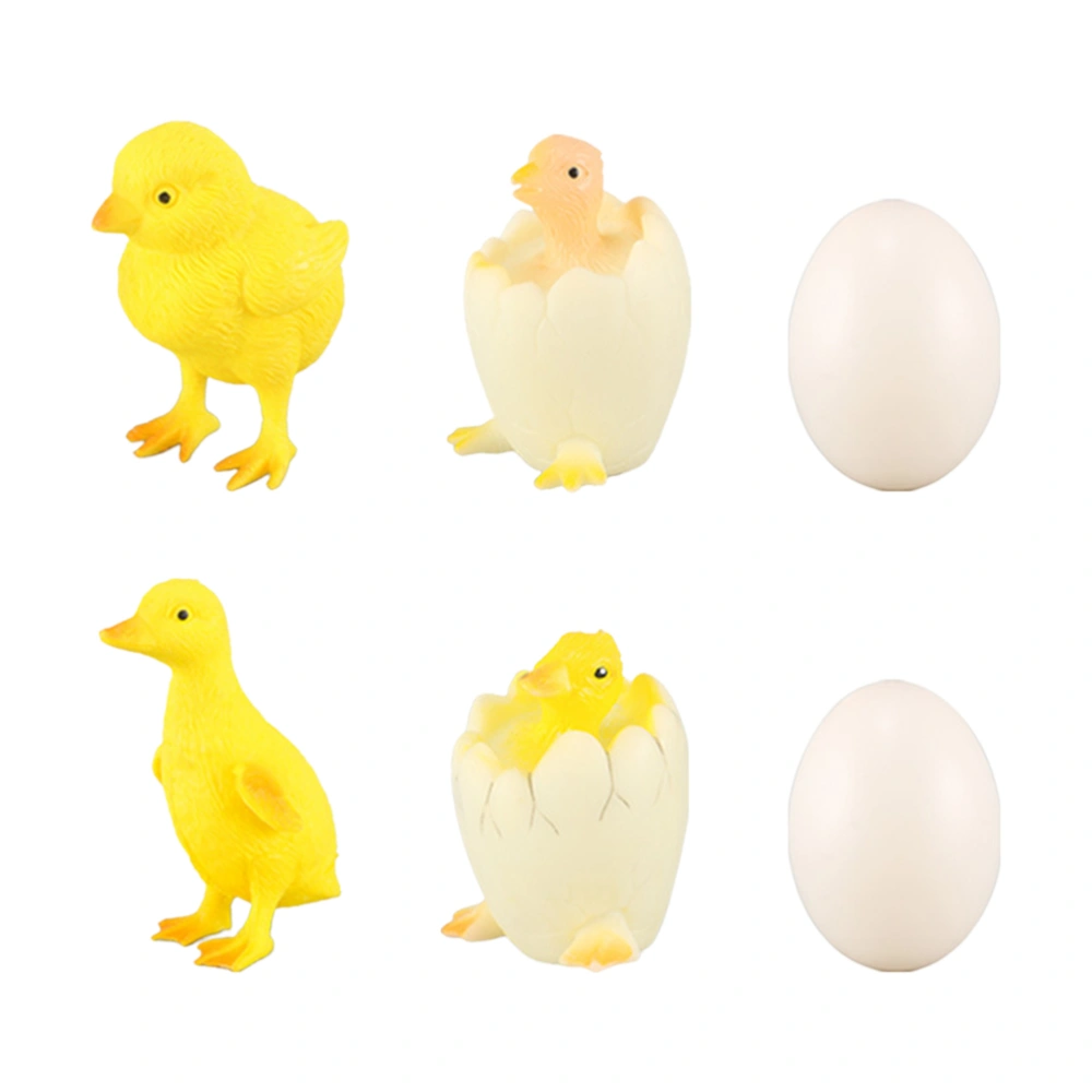 6pcs Simulation Poultry Molds Environmentally Friendly Chicks Ducks Toys