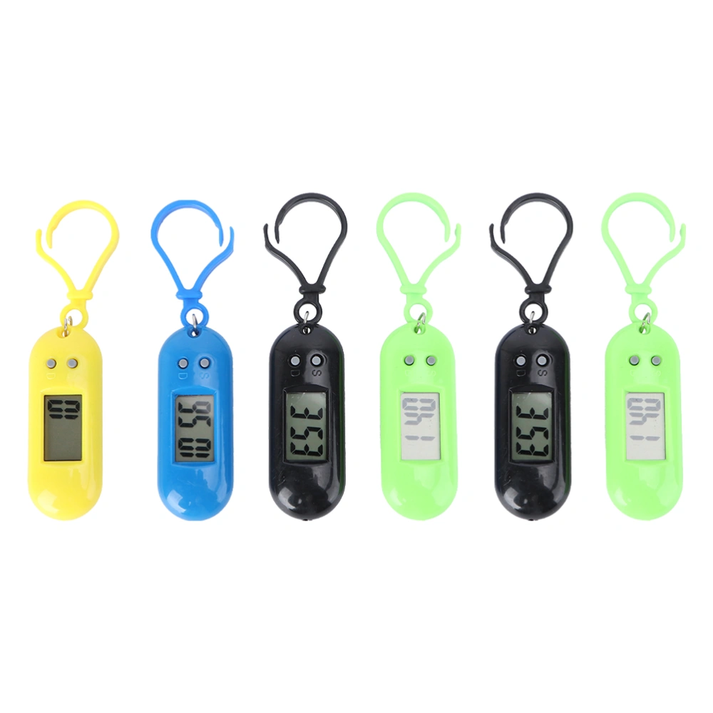 6pcs Electronic Watches Students Key Chain Pocket Watches Hanging Watches