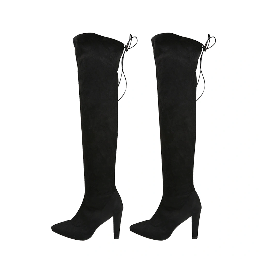 1 Pair Practical High Knee Boots Woman High Leg Boots Winter Thin Heel Boots