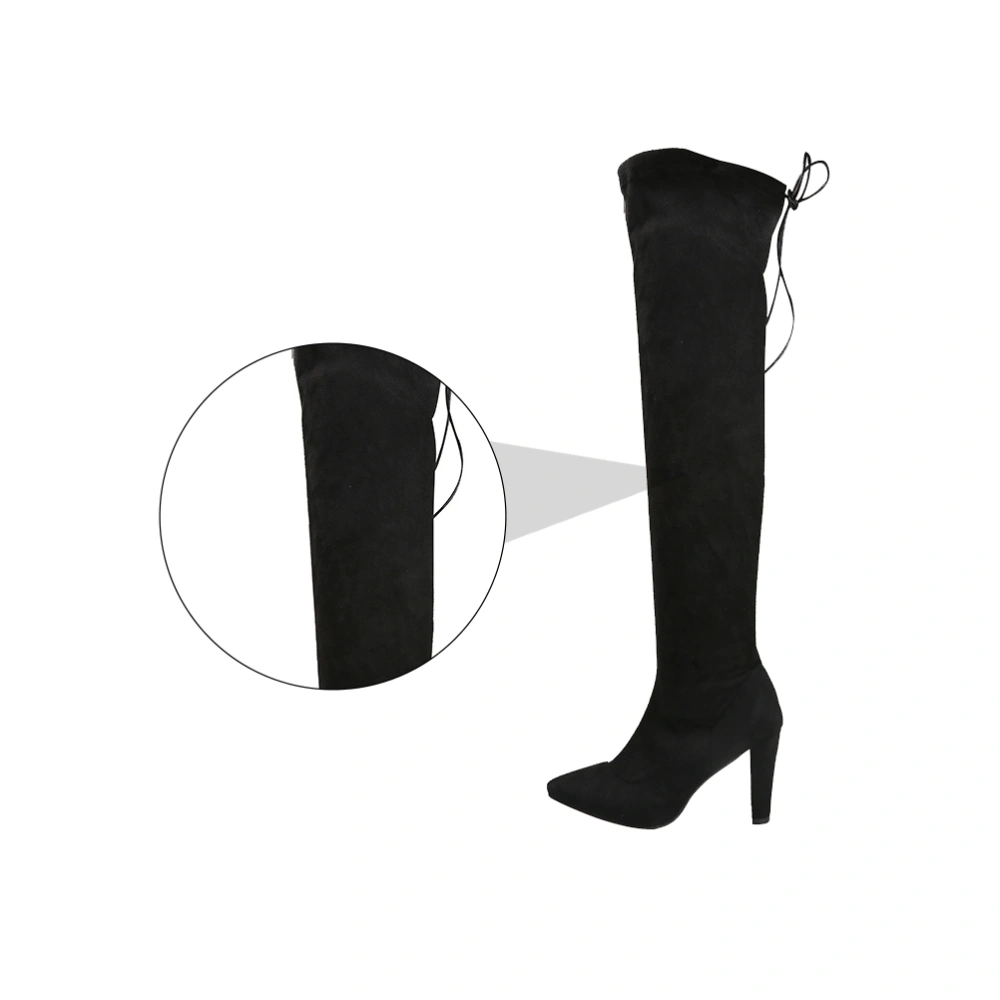 1 Pair Practical High Knee Boots Woman High Leg Boots Winter Thin Heel Boots