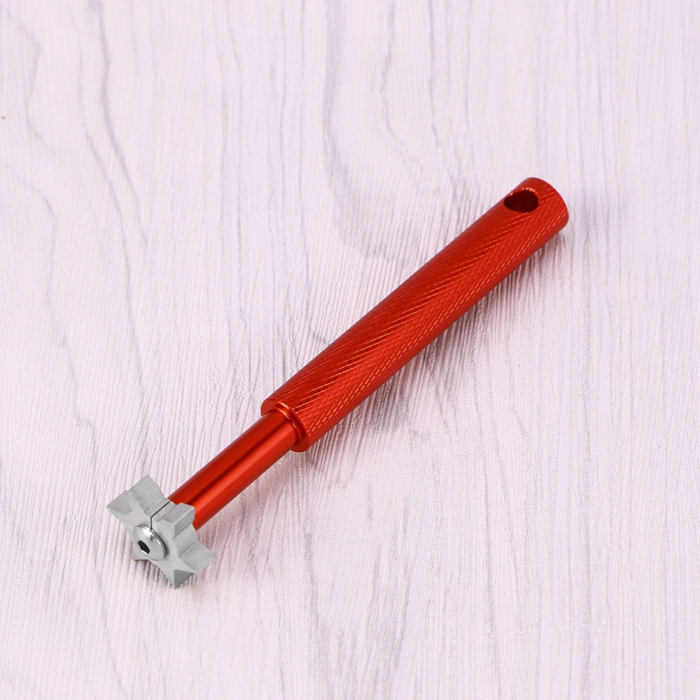 Groove Sharpener with 6 Heads Club Groove Sharpener Re-Grooving Tool and Cleaner (Red)