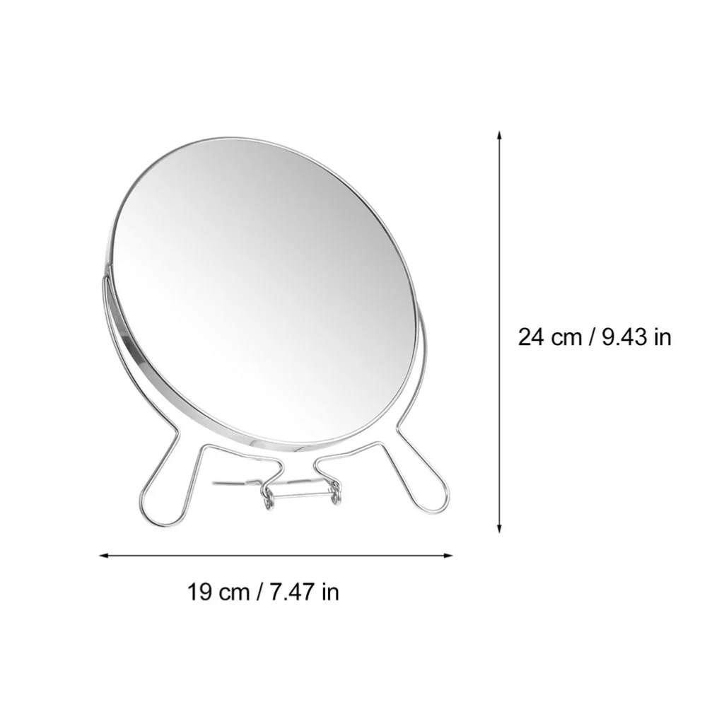 2Pcs Creative Tabletop Mirror Rotating Cosmetics Mirror Practical Dual-sided Mirror