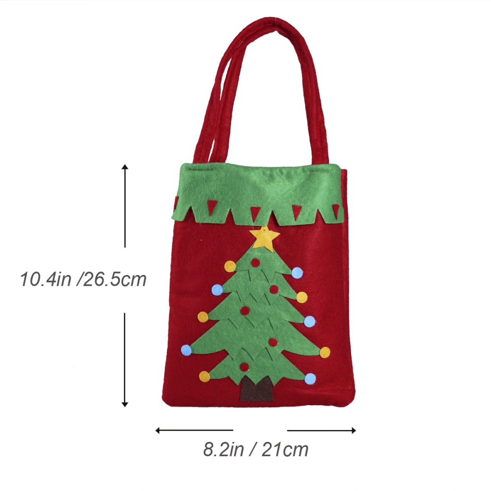 Christmas Gift Bags Non-woven Fabric Candy Sweet Treat Handy Bags for Christmas Decoration (Christmas Tree)