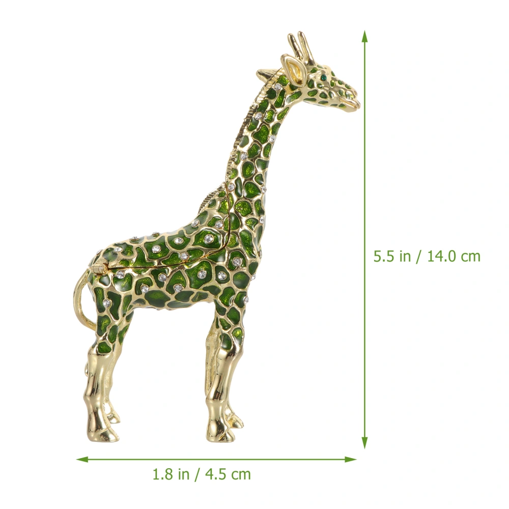 Metal Giraffe Ornament Home Creative Desktop Decoration Storage Box Craft Gift