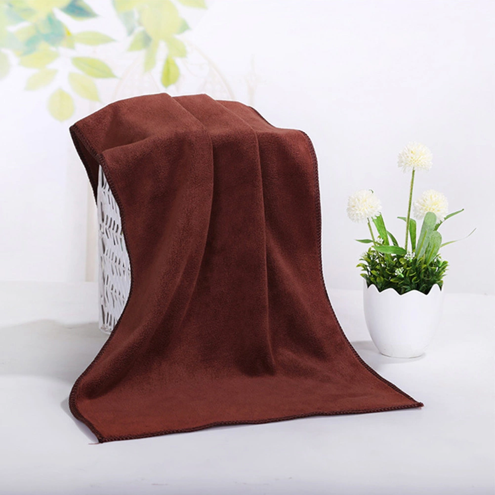 Microfiber Absorbent Towel Bath Towels Cleaning Cloths Washcloth High Absorbent Reusable Car Towel & Kitchen Cleaning Rags (Coffee 30 x 70cm)