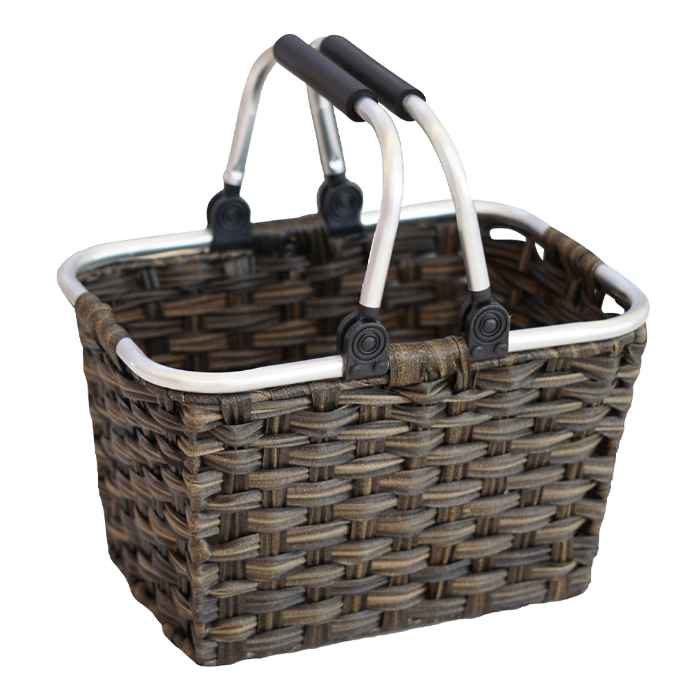 1Pc Vegetables Basket Plastic Woven Shopping Basket Gift Basket Home Organizer