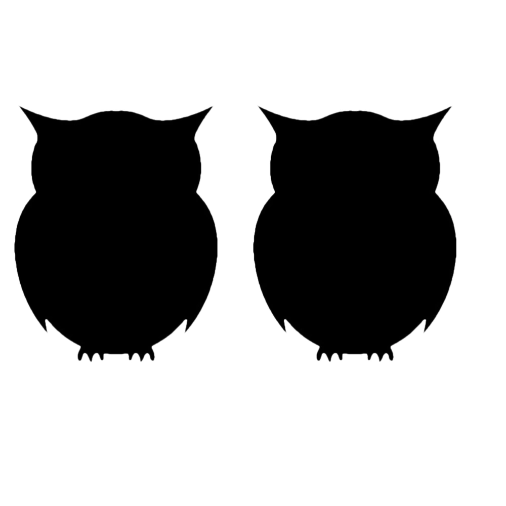 2PCS Waterproof Wall Stickers Self Adhesive Blackboard Decals Cartoon Owl Stickers for School Home Office