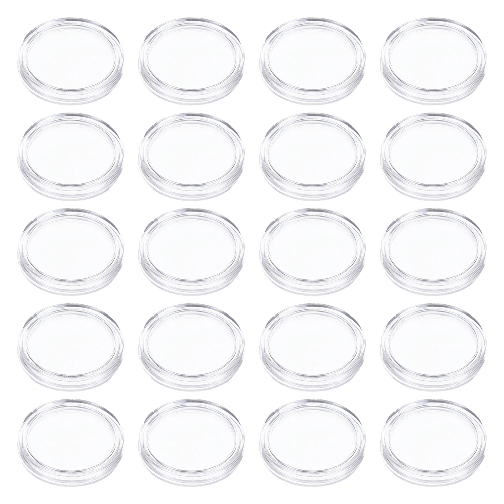 100pcs Clear 21mm Coin Capsules Holder Case Transparent for Coin Protectors