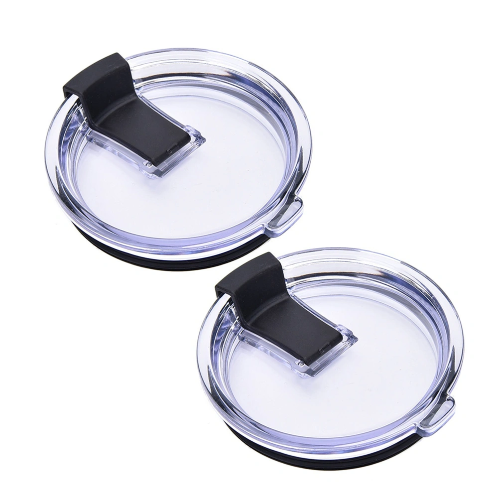 2pcs New Leak Spill Proof Lid for 30 oz Rtic and Other Tumblers (Black)