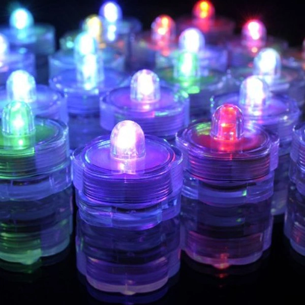 Novelty Waterproof Electronic Mini LED Candle Light Night Light for Parties /Bar /Dinner - 8 pcs/set (Assorted Color)