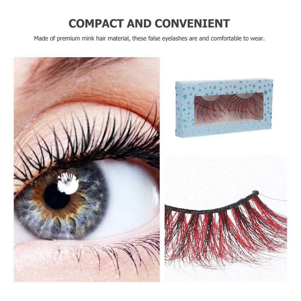 1Pair Creative Fake Eyelashes Stage Performance Eyelashes Cosplay Eyelashes