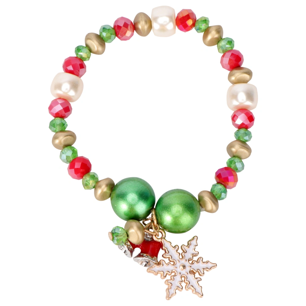 1PC Christmas Bracelet Santa Claus Snowman Candy Beaded Bracelet Christmas Gift