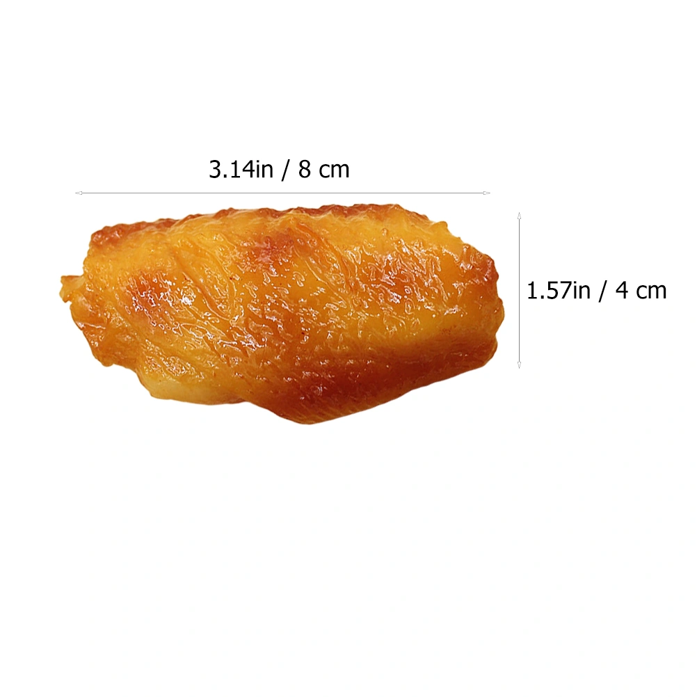 2pcs Fake Roast Chicken Wings Simulation Artificial Model Fake Wings Props