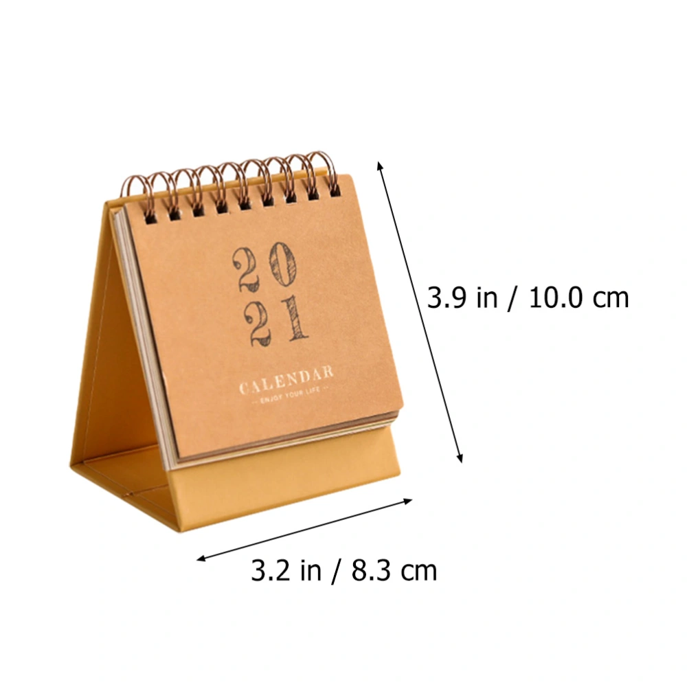 1pc 2020-2021 Mini Desk Calendar Table Calendar Mini Stand up Table Calendar