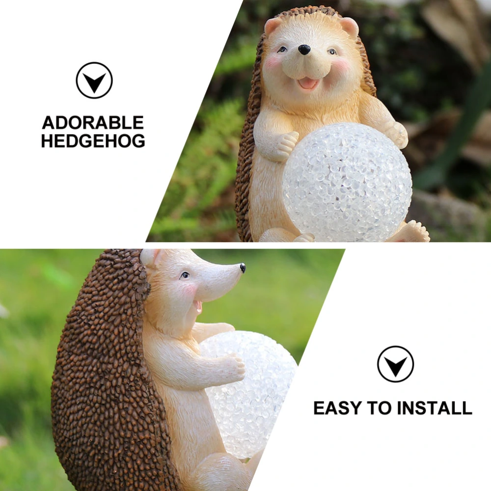 1pc Solar Energy Ground Light Garden Lamp Adornment Creative Hedgehog Lamp