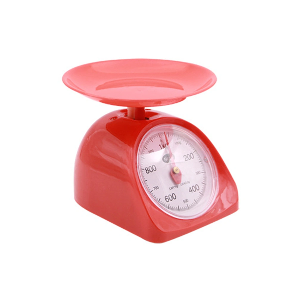 1-2KG Retro Round Kitchen Weighing Scale Kitchen Utensil Accuracy Food Scale - Random Color