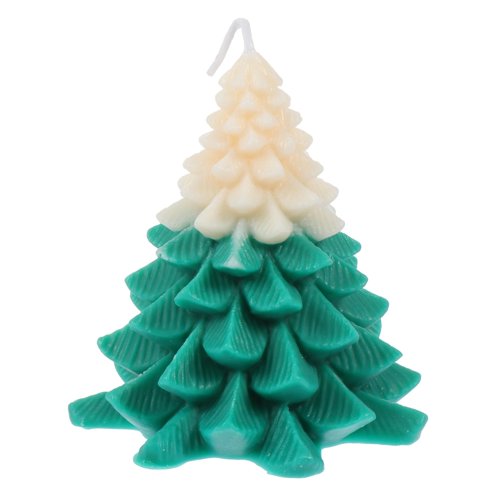 1PC Delicate Xmas Tree Shape Aroma Candle Xmas Vibe Decorative Aroma Candle Props