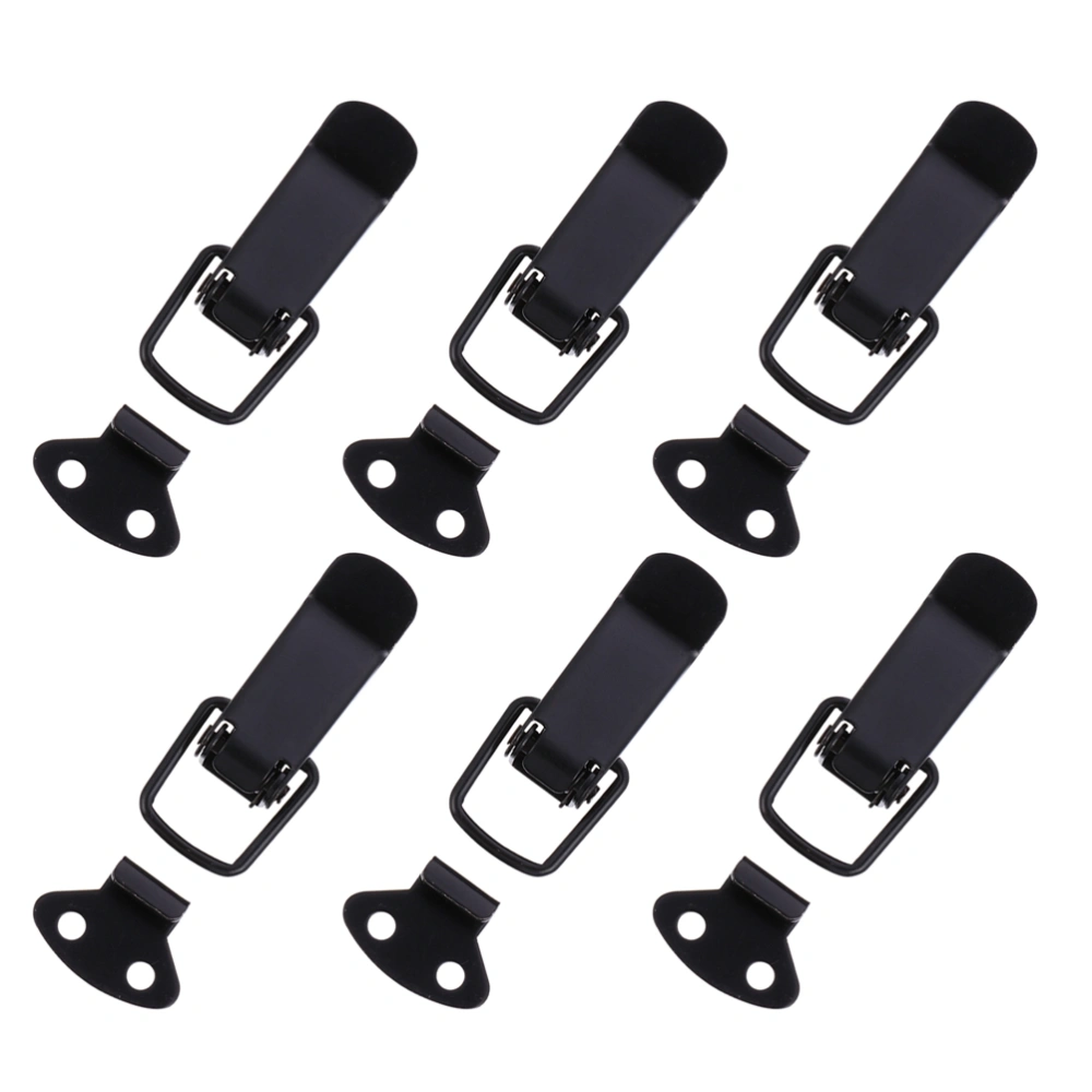 6pcs Stainless Steel Black Toggle Latch Spring Loaded Toggle Latch for Wooden Case