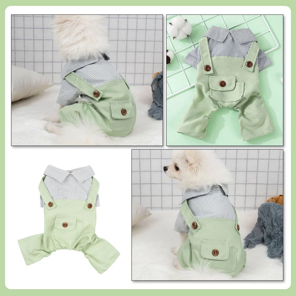 Spring Puppy Garment Decorative Kitten Clothes Adorable Puppy Overalls Clothing