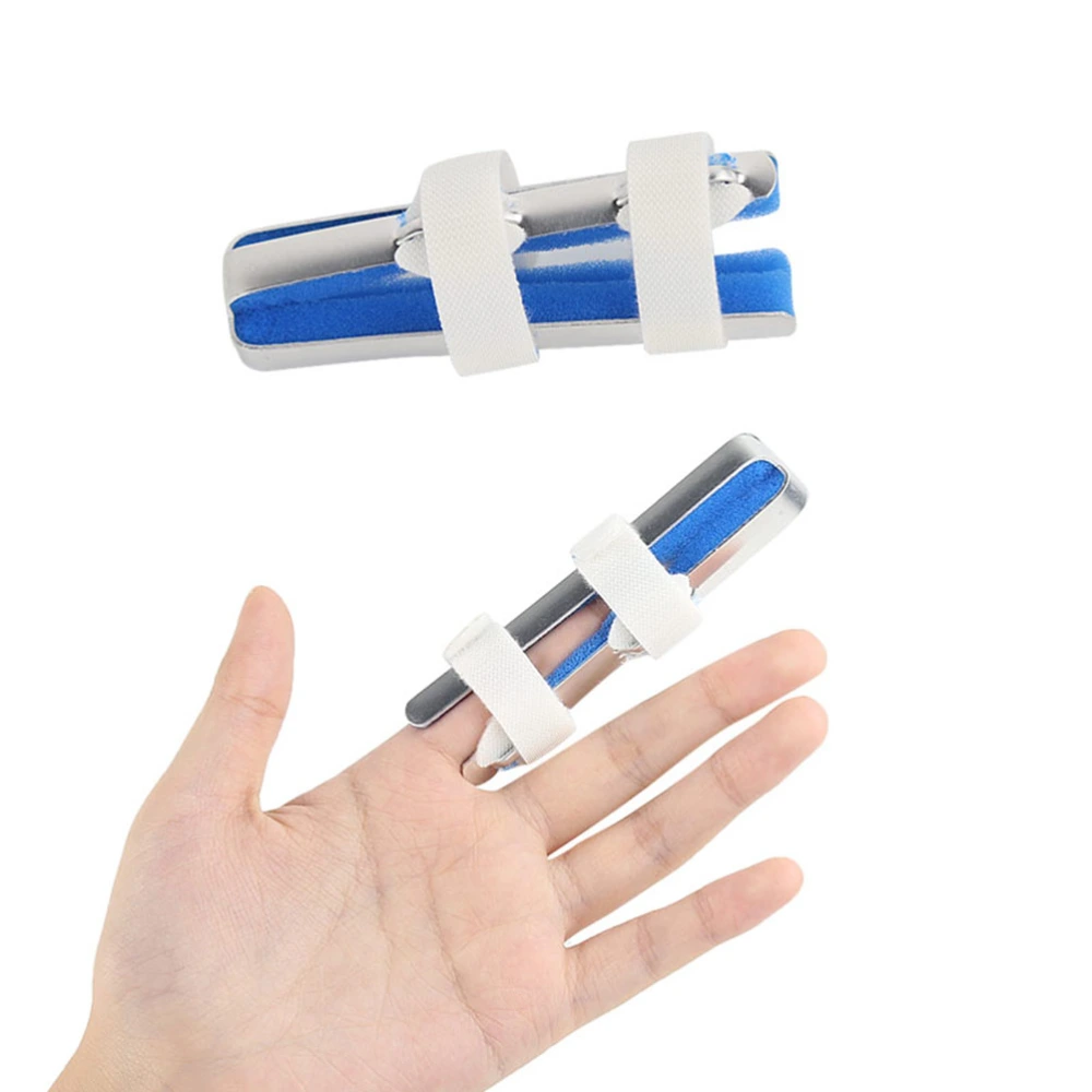 1pc Aluminum Alloy Finger Exercise Finger Joint Corrector Fracture Fixing Splint Movable Straightening Hand Protective Sleeve Size M