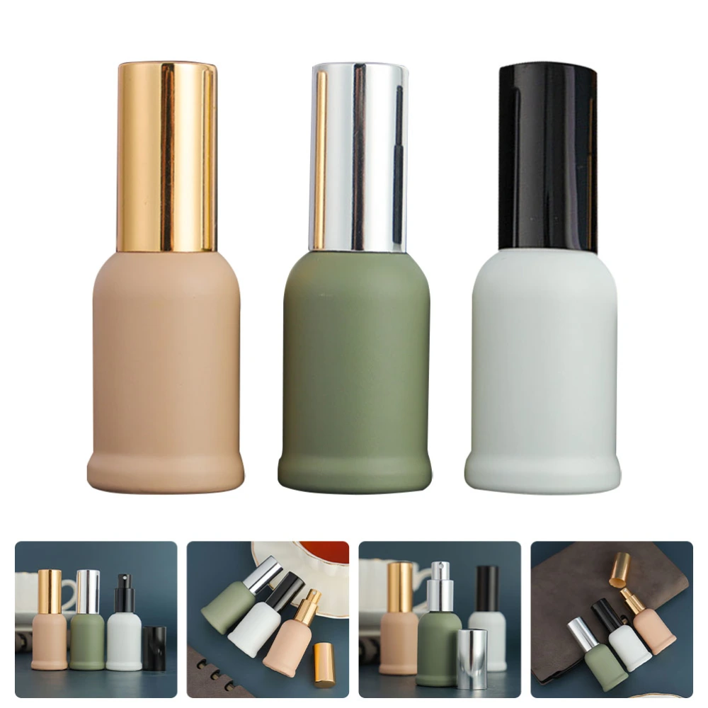 3pcs Convenient Liquid Sprayer Bottles Glass Perfume Bottles Glass Sub Bottles