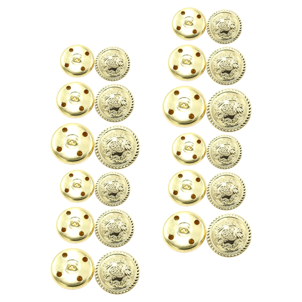 30pcs Copper Buttons Retro Buttons Jean Buttons Coat Decorative Buttons