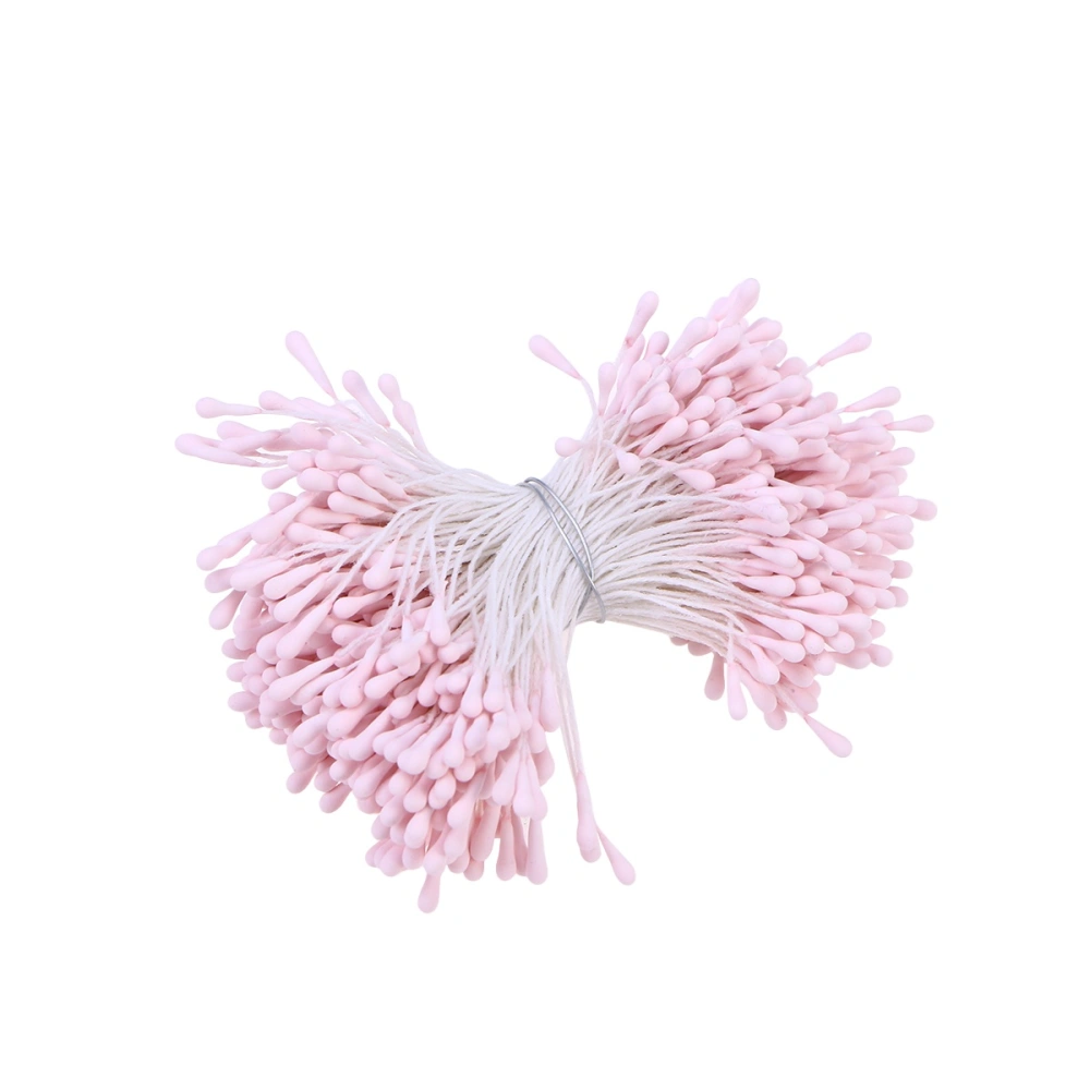 400pcs/set Flower Stamen Artificial Pearlized Floral Stamen for Flower Making Scrapbook Decoration(Pink)