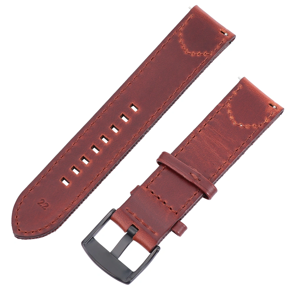 22mm Nylon Watch Strap Genuine Leather Vintage Watchband Smart Watch Strap