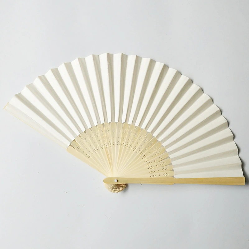 4pcs Chinese Traditional Folding Fan Blank DIY Hand Fan Handheld Fan for Performance Wedding Party