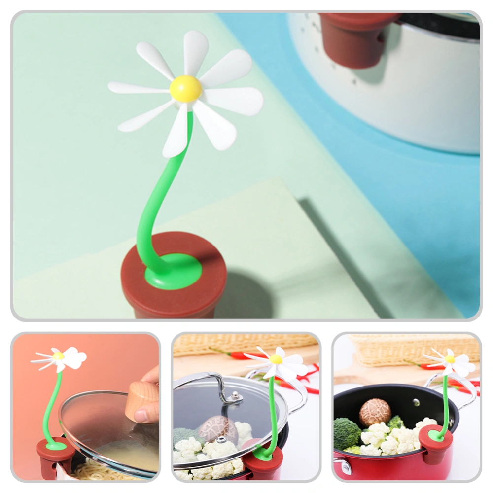 Kitchen Silicone Boil Stopper Flower Shape Spill Stopper Pot Pan Boil Lifter Lid Spill-Proof Lifter