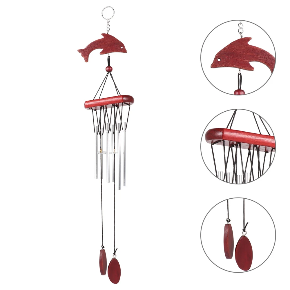 Aluminum Wood Art Wind Chime Garden Home Crafts Ornaments Hanging Pendants