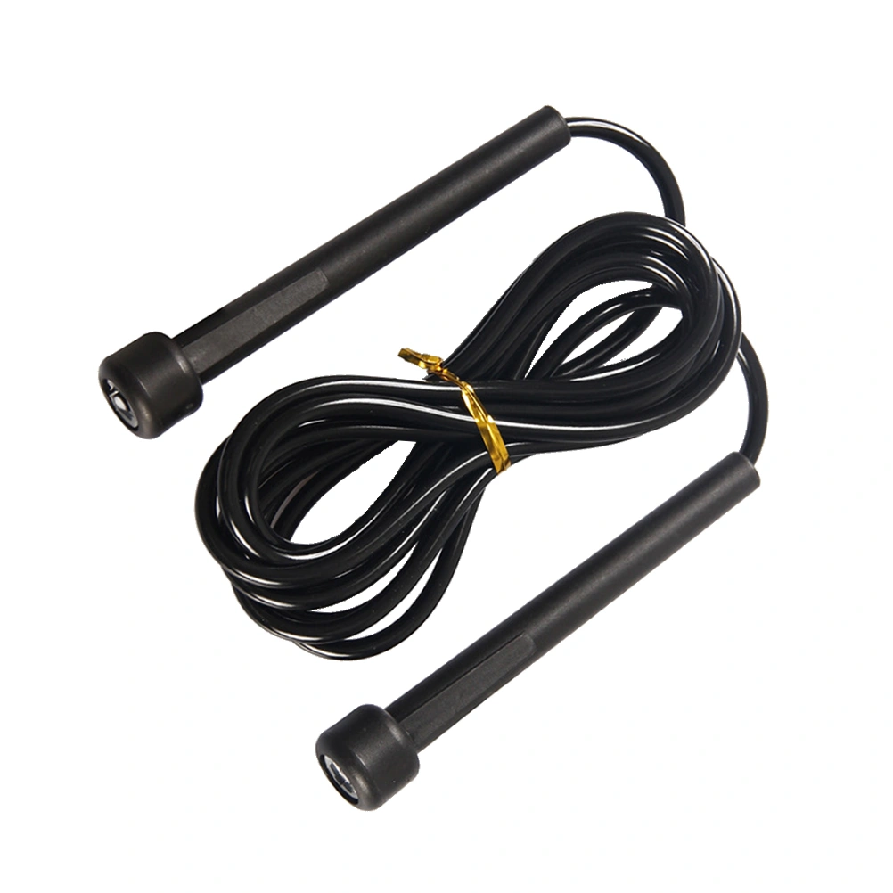 Adjustable Skipping Rope with Skin-friendly with Handles for Kids Children Students and Adults (Black)