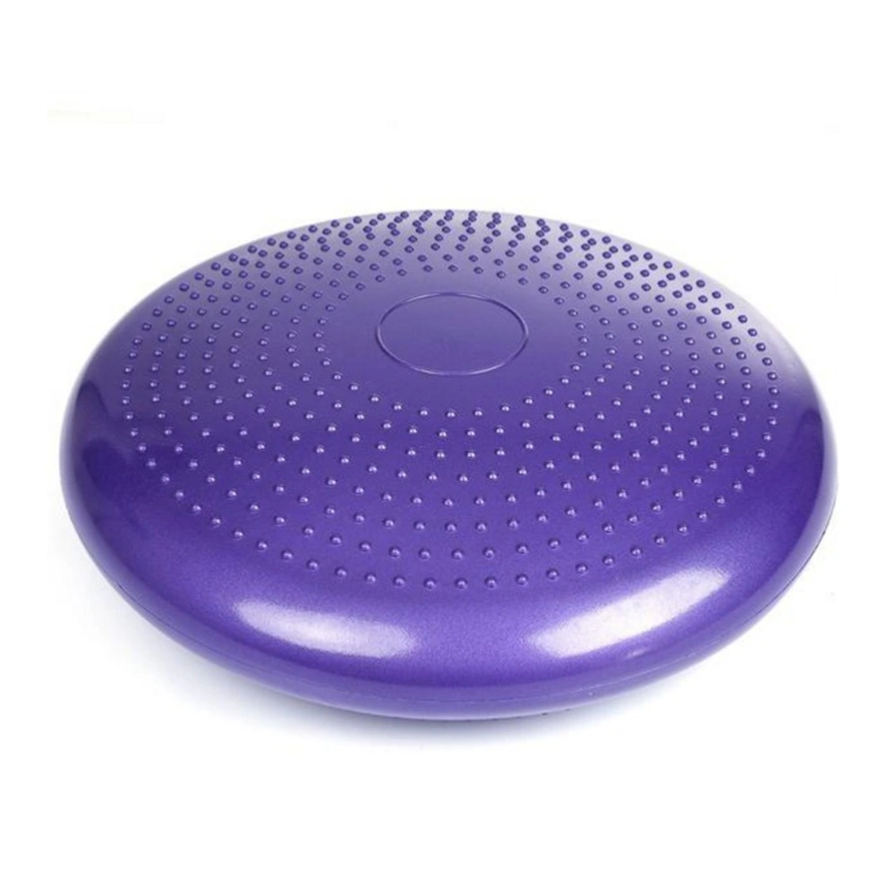 Inflated Stability Wobble Cushion Extra Thick Core Balance-Disc Wiggle Seat for Improving Core Strength Relieving Back Pain (Purple)